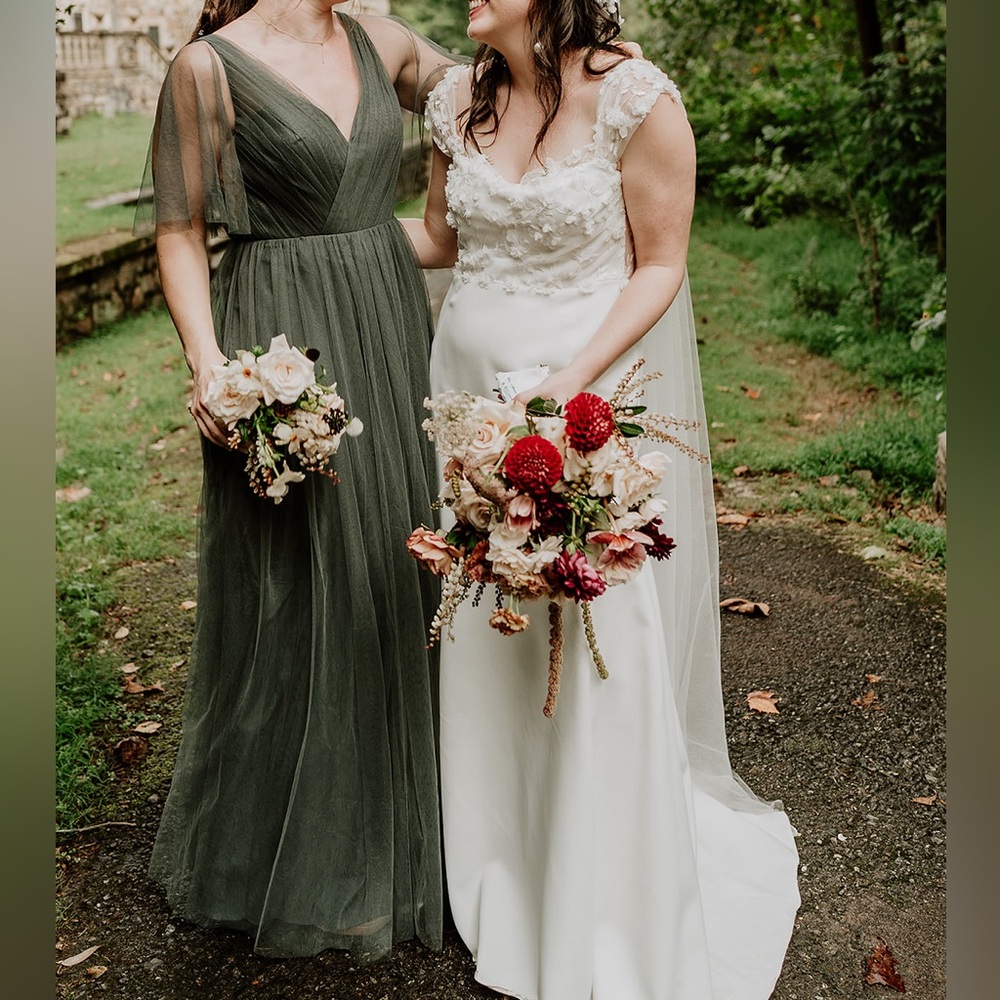 Revelry Eucalyptus bridesmaids dress